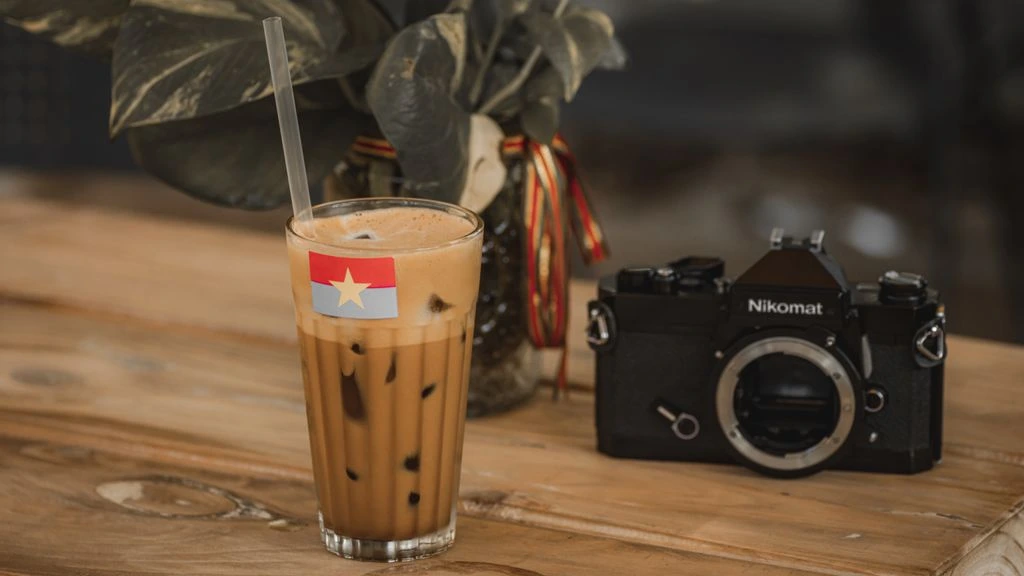 Vietnamese coffee flight with craft tea infusion and cocoa nibs